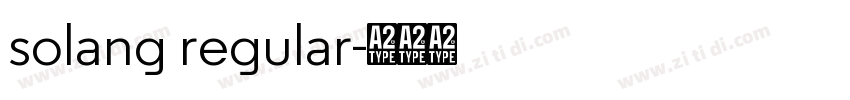 solang regular字体转换